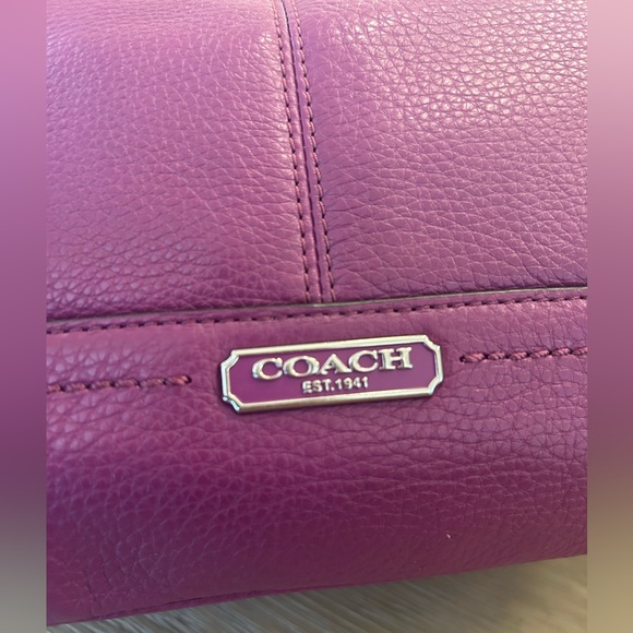 Coach Carrie Pebbled Leather Tote - Picture 7 of 14